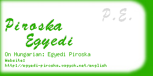 piroska egyedi business card